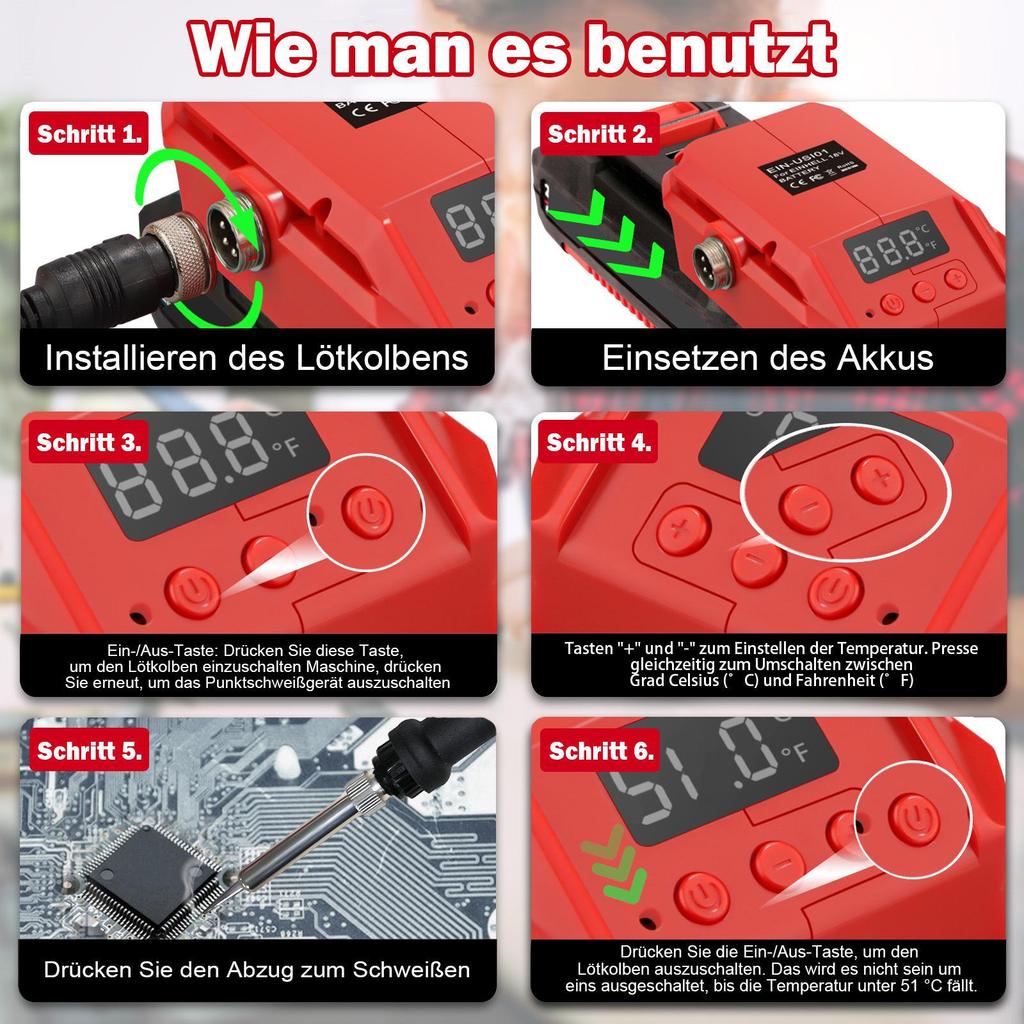 New Style Portable Lithium Battery Soldering Iron with Multiple Interfaces