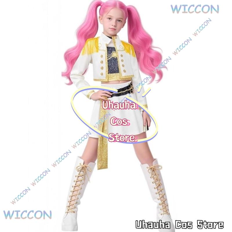 Anime Kpop Démon Děti Lovec Cosplay Rumi Zoey Mira Cosplay Kompletní Oblek Dívčí Styl Dětské Oblečení pro Pódiová Vystoupení Sál