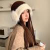 Knitted Plush Earflap Cap Premium Plush Ear Protection Cap Winter Knit Hat  Outdoor Walking