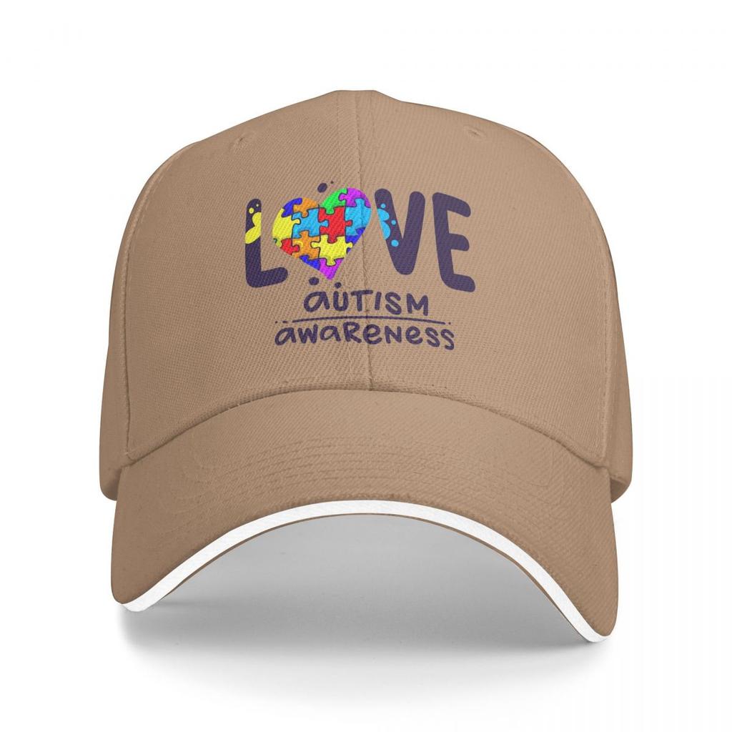Unisex Baseball Hats Love Heart Autism Awareness Outdoor Streetwear Summer Sports Baseball Caps Hip Hop Cap Casquette Hats