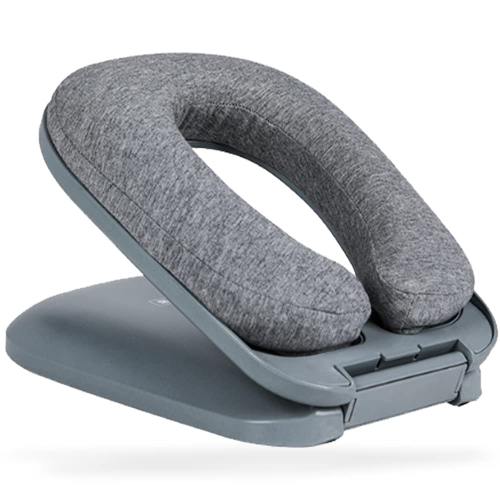 Face-down pillow, designed by a chiropractor, perfect for face-down sleeping, naps, and office use. Foldable pillow cushion.