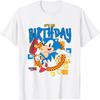 Camiseta de Aniversário do Sonic The Hedgehog É Meu Aniversário Torcendo pelo Sonic