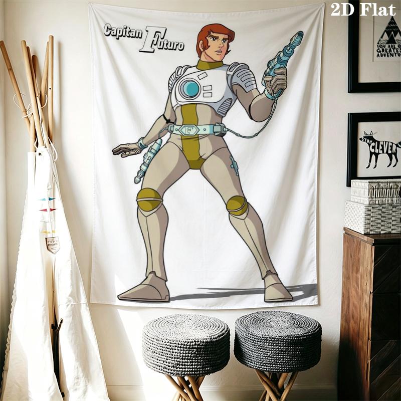 Captain Future Wall Tapestry Aesthetic Wall Hanging Printed Fabric Blanket Decorative Tapestries for Bedroom Living Room Home Decor