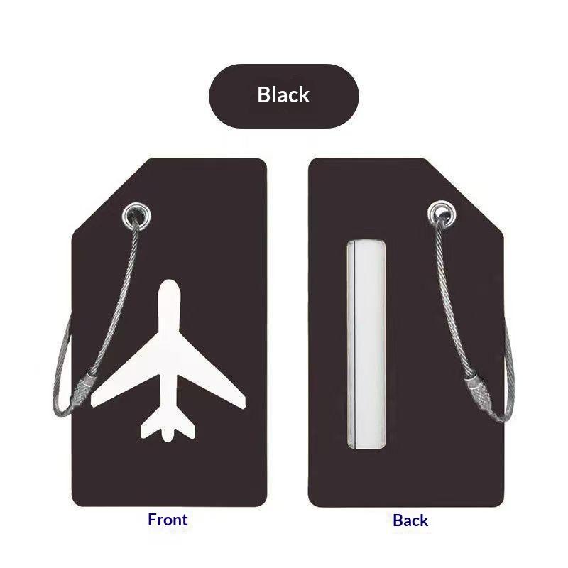 1Pc Soft Silicone Luggage Tag 7 Optional Colors Boarding Pass Baggage Name Label For Women Men Travel Use