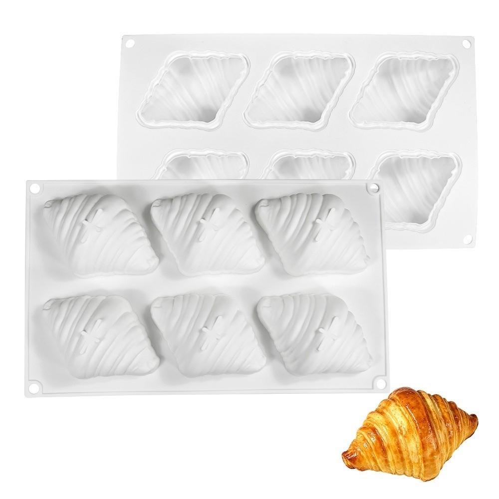 Non-Stick Croissant Mold 6-Cavity Baking Molds New Dessert Mold Kitchen Bakeware