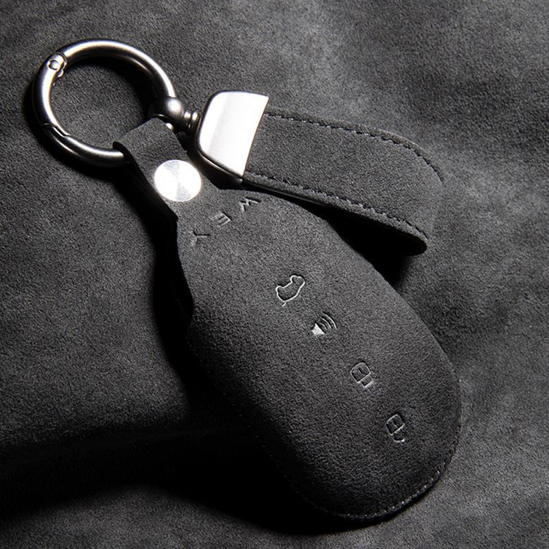 High-Grade Suede Key Case for Great Wall Weipai Blue Mountain Models 23 & 25 PHEV.