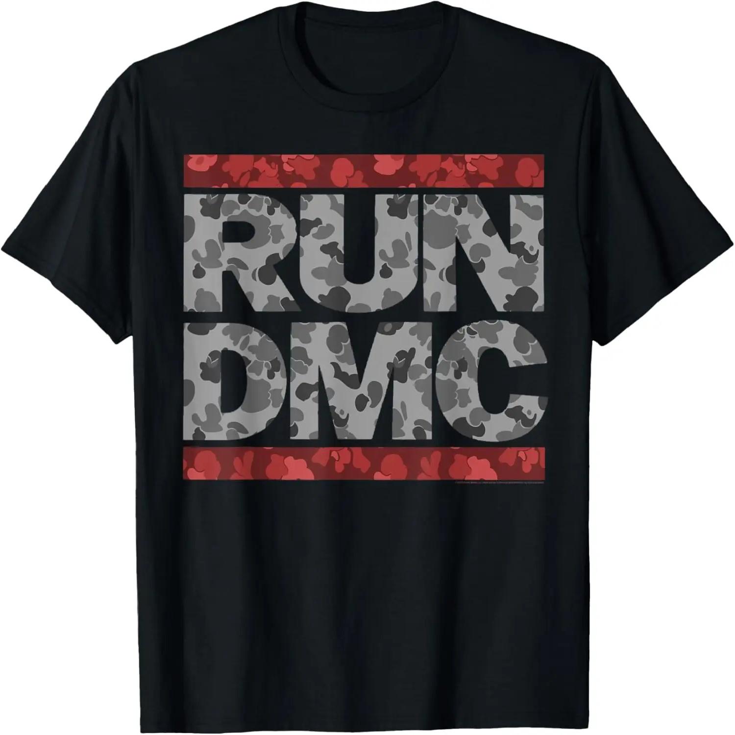 Run DMC Official Red Camo Logo T-Shirt S чёрный