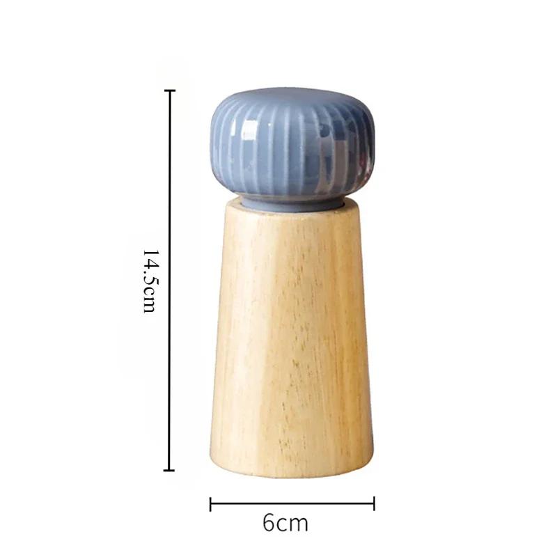 Manual Salt and Pepper Grinders Adjustable Coarseness with Ceramic Core Black Pepper Mill Seasoning Bottle for Kitchen Supplies