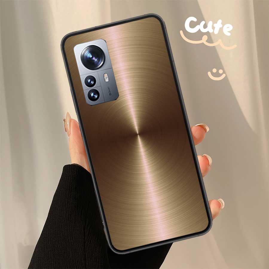 Brushed Metal Texture Steel Print Phone Case For Xiaomi Poco X7 X6 X5 X4 X3 GT NFC M4 M5 Pro 5G M3 Mi F6 F5 F4 F3 F2 F1 Capa Coq