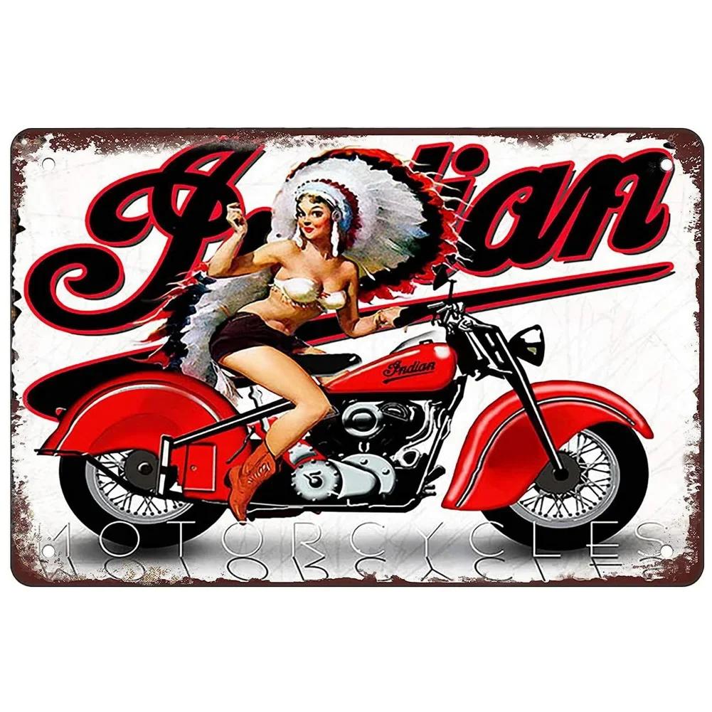 Norton Triumph Motorcycle Metal Tin Signs Vintage Wall Posters Retro Iron Painting Metal Plaque Sheet for Bar Cafe Garage Home