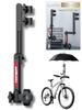 GRHONC Bicycle Umbrella Strong for Strollers and Bikes Black with Red Holder, Mount, Adjustable, Foldable, 360-Degree Rotating, (Bi-Fold, Logo)