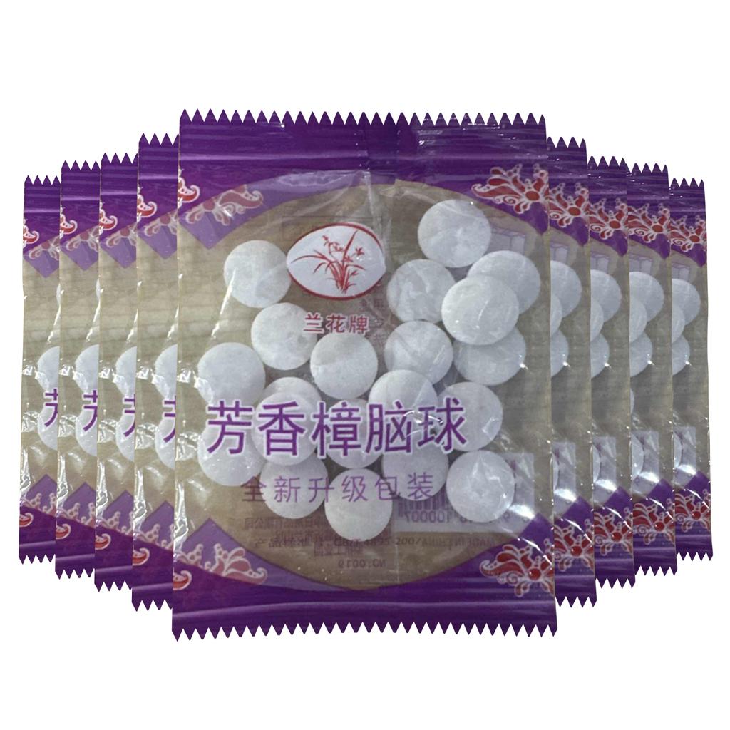 Camphor Balls for Home Use Moth Repellent and Mildew Prevention Scented Tablets for Storage Drawers Closets Cabinets 6 Packs Multipurpose Protection