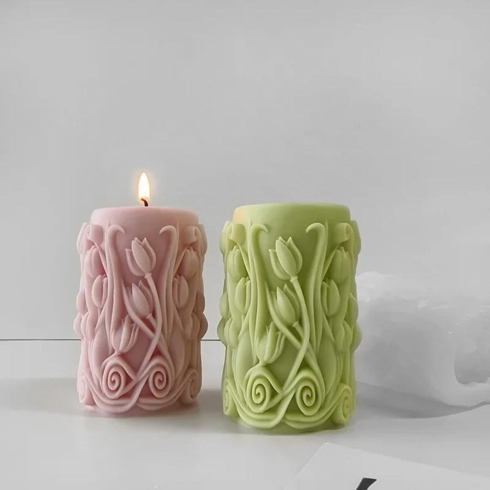 3D Carved Pattern Aromatherapy Mold Flexible Epoxy Resin Mold Candle Making Tools Soap Making