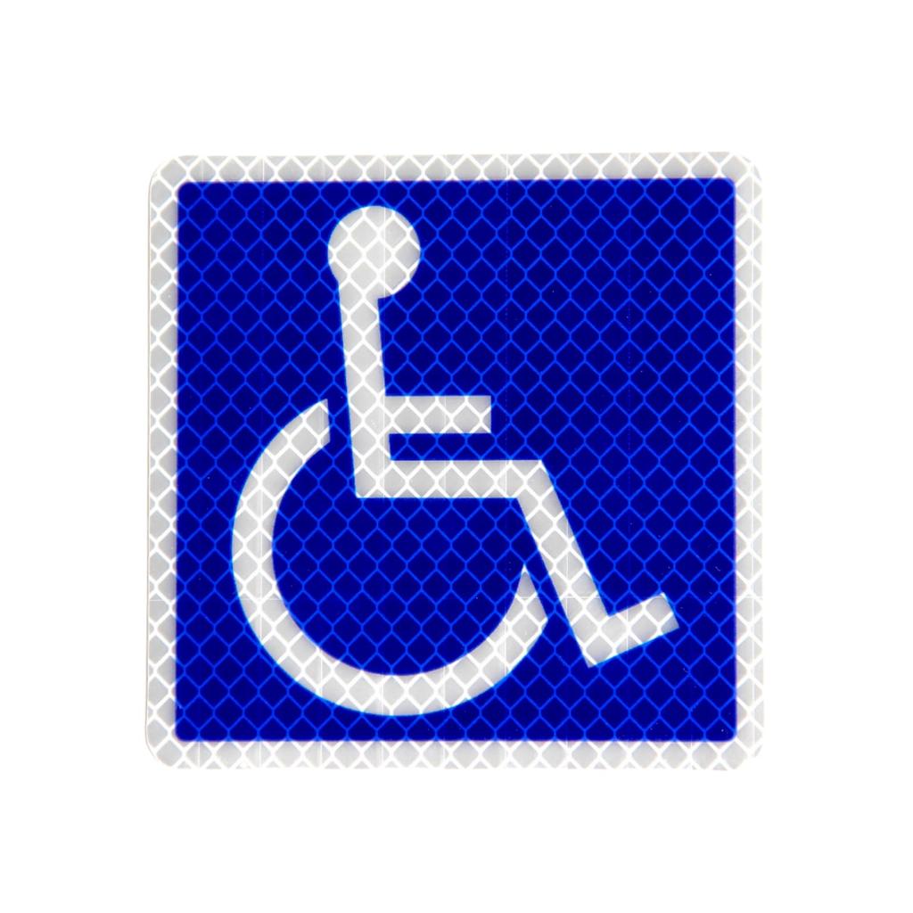 Highly Reflective Wheelchair Mark Set of 10cm X Made of PET Easy To Easy To Suitable for Nursing Shuttle Handicapped Parking Night Safe Rental Car UV