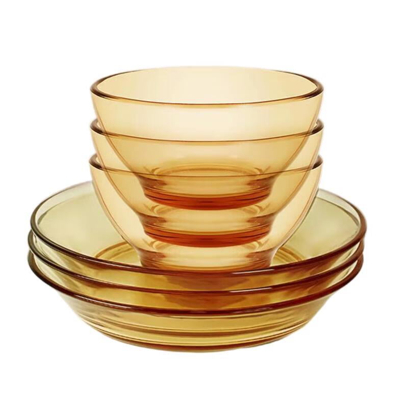 Yileya XQ-08 High Borosilicate Glass 6-Piece Tableware Set