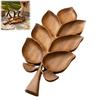 Einzigartiges Einweihungsgeschenk für sie, Serviertablett aus Holz in Blattform, Snack-Platte mit 7 Fächern, Schale für Trockenfrüchte & Nüsse, Rustikale Küchen-Tischdekoration