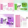 Luxurious 7pcs Makeup Brushes Set With Soft Artificial Fibers And Wooden Handles