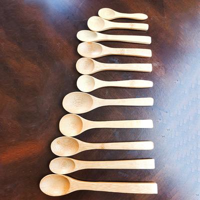 1 Peça Colher de Sopa de Bambu Natural para Cozinha Talheres Colher Concha Elíptica Natural Produtos Ecológicos Colheres Cozinhar Mel Café
