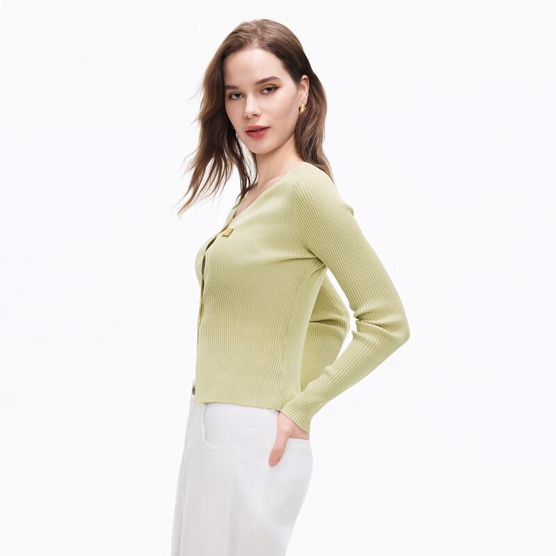 Women's Slim-Fit Round Neck Knitted Cardigan