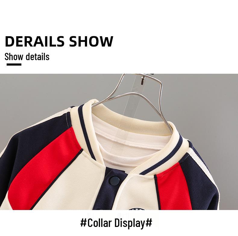 Boys' 2025 Autumn Trendy Toddler Two-Piece Jacket Set