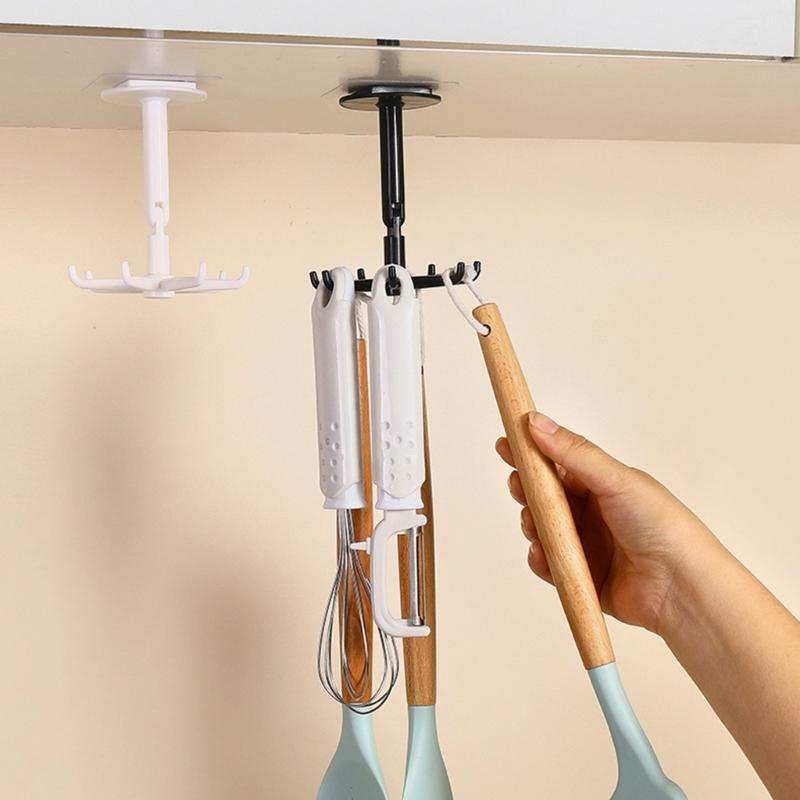 2Pieces Sturdy ABS Materials Lovely Cats Adhesive Hook Waterproof Wall Mounted for Key Hat and Towels in Any Space