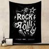 "Rock 'n' Roll World Day Design" Patterned tapestry home decor, suitable for bedroom and living room, gift