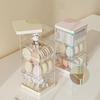 Rotating Storage Box Cosmetic Display Case Transparent Moisture-Proof Multi-layer Makeup Storage Shelf Powder Puff Organizer