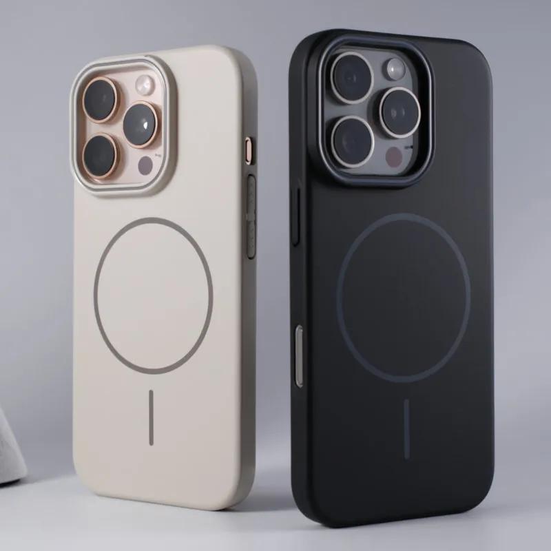 Ultra tenký tvrdý PC Magsafe kryt pro iPhone 16 15 14 Plus 11 12 13 16 15 pro Max Luxusní nárazuvzdorný magnetický kryt pro bezdrátové nabíjení