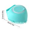 Silicone Pet Bath Massage Gloves Brush Puppy Big Dog Cat Bath Body Brush Shower Scrubber With Gel Dispenser Soft Massager Shower