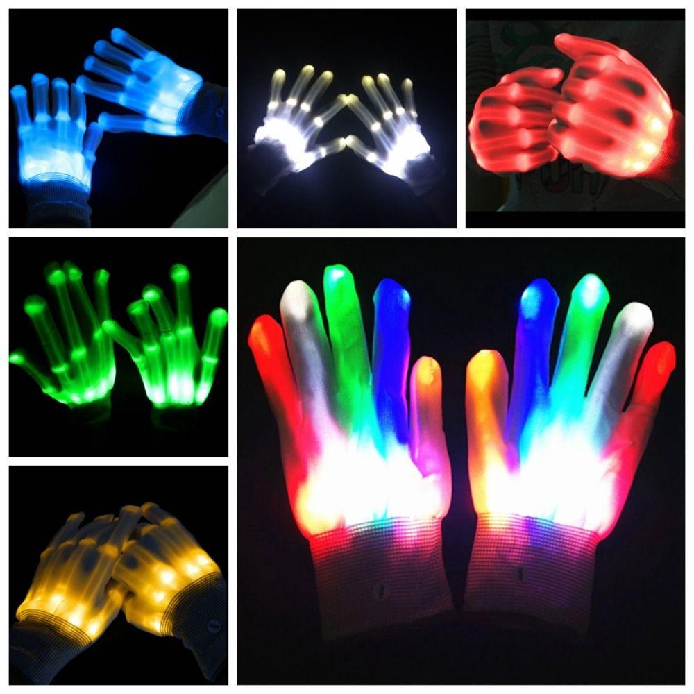 Lichtgevende LED Handschoenen LED Lichtgevende Handschoenen Neon Guantes Oplichtende Handschoenen Podium Kostuum Accessoires