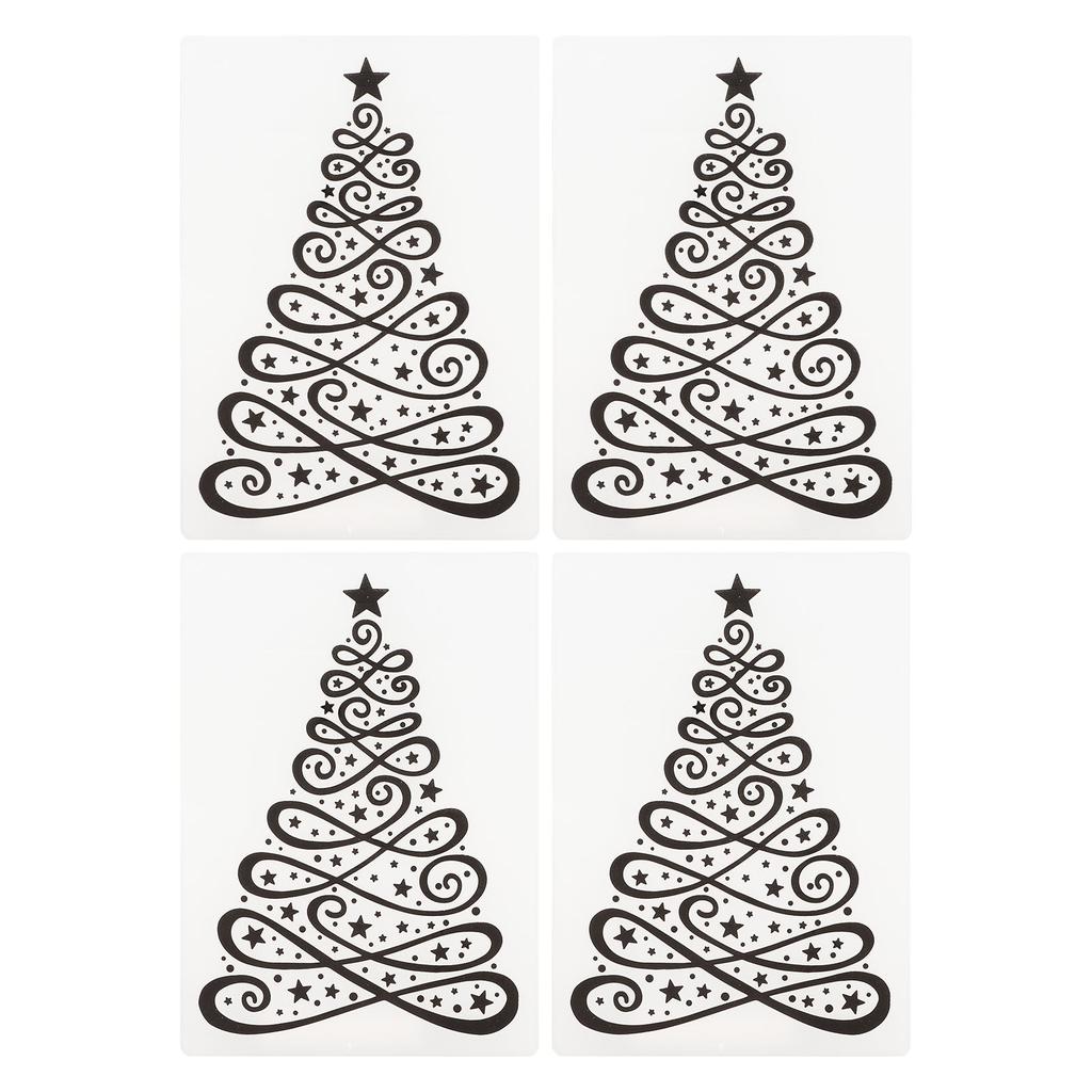 4 Sheets Embossing Folders Christmas Theme Reusable DIY Embossing Folders for Envelope Photo Albums
