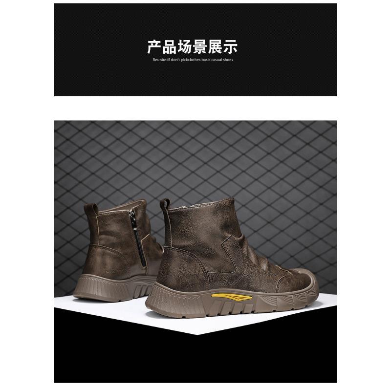 Mens Warm Fleece Lined Casual High Top Durable Outdoor Work Martin Boots