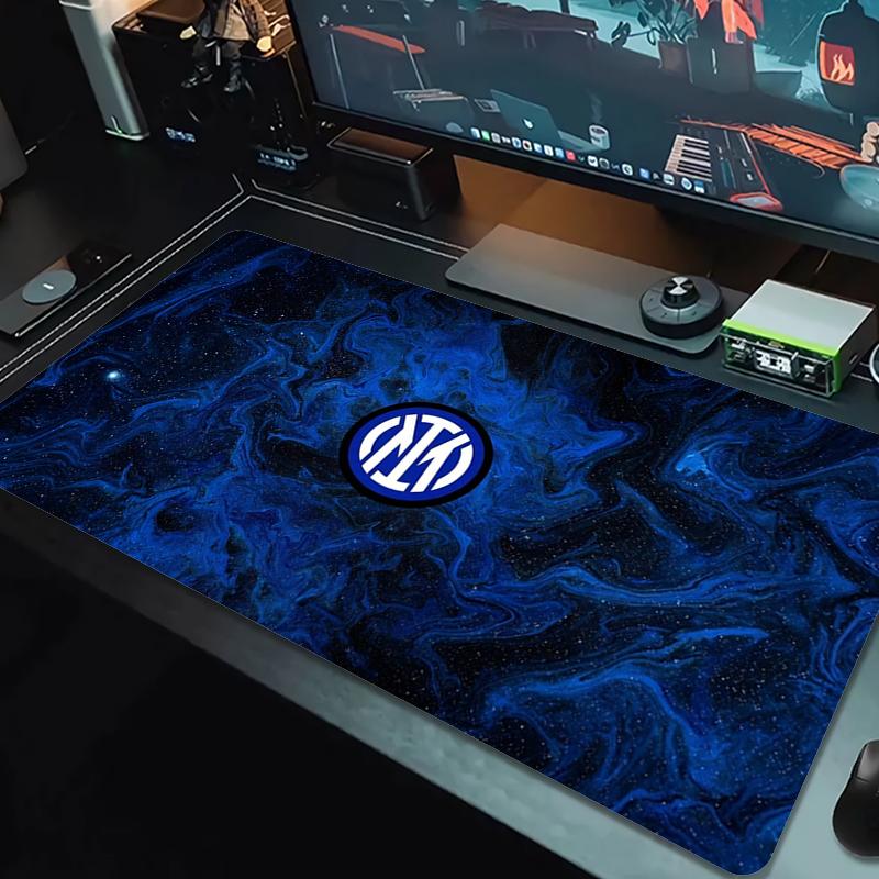 Inter Mailand Mauspads Großes Gaming-Tischkissen Rutschfest Laptop Tablet Großes Mauspads XXL Matte Mini-PC Spielmatte Mit Schlosskante_xia