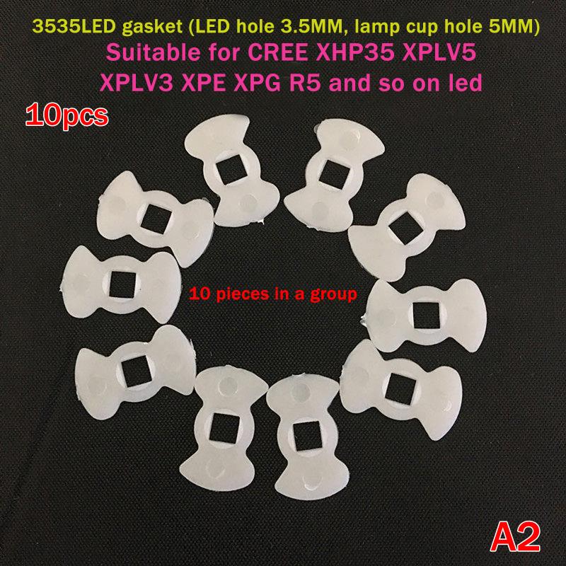 10Pcs Plastic Led Insulation Gasket Stator Spacer For 3535 5050 7070 L2 Xpl Xpg 50 70 Series Led Emitter Diodes