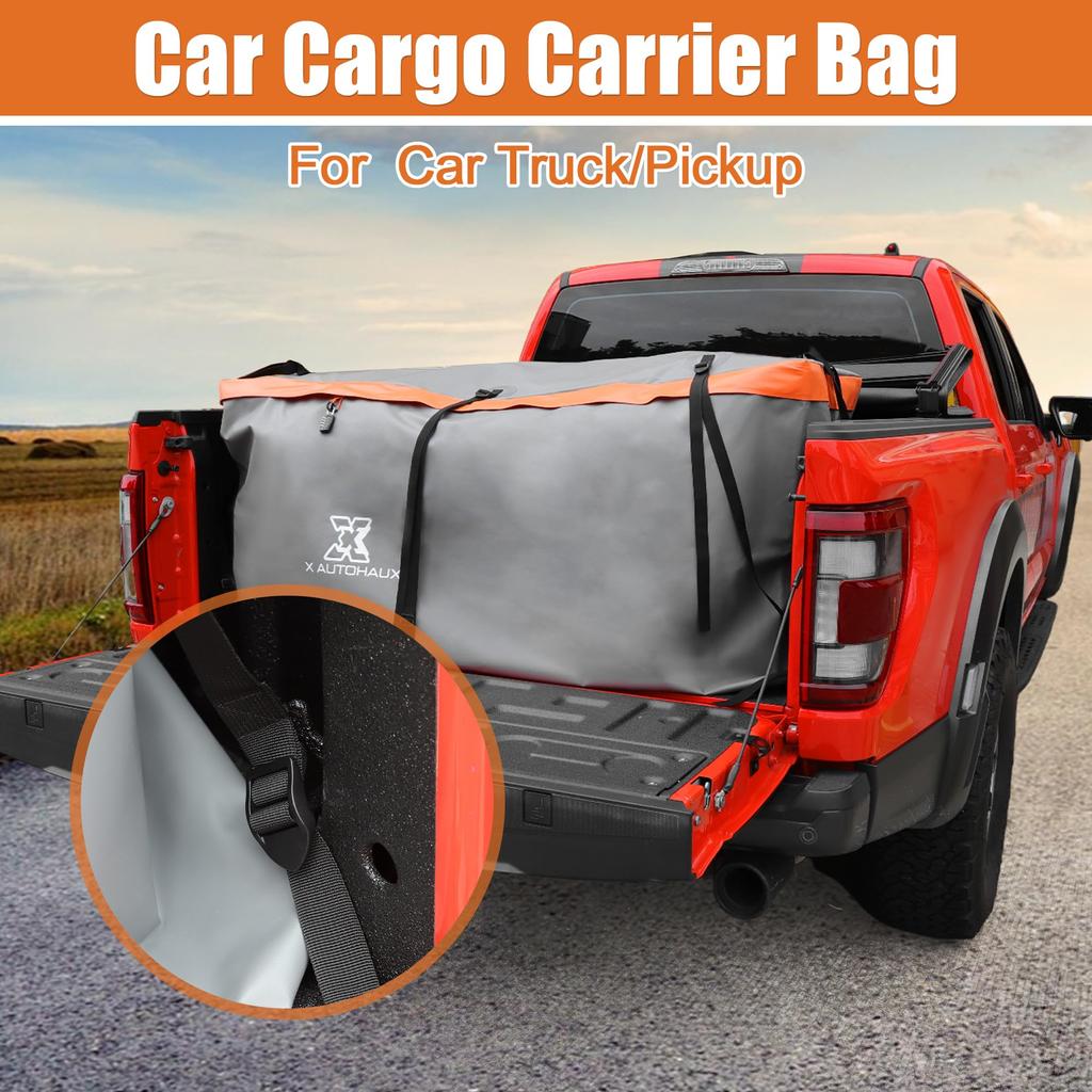 Uxcell 25 Cubic Feet Car Trailer Luggage Bag Set with 8 Reinforced Fits Most Steel Trailer Basket Straps, Vehicles,