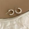 Trending Metal Hoop Earring Fashion New Design Texture Minimalist Korean Cheap Earrings for Women Jewelry Gifts