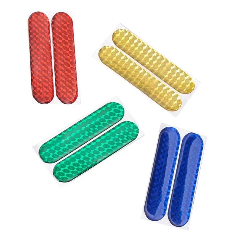 2 Stück Motorrad Reflektierende Streifen Tür Stoßfänger Vorne und Hinten Aufkleber Schild Rot Nachtlampe Alarm Sicherheitsmarkierung Warntape