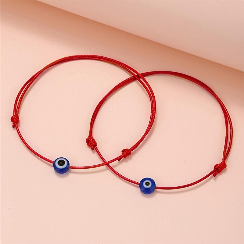Boho-Chic Evil Eye Beaded Bracelet Adjustable Black Cord, Vintage/Bohemian Style, Ideal for Daily Wear & Gifting, Cute Bracelets