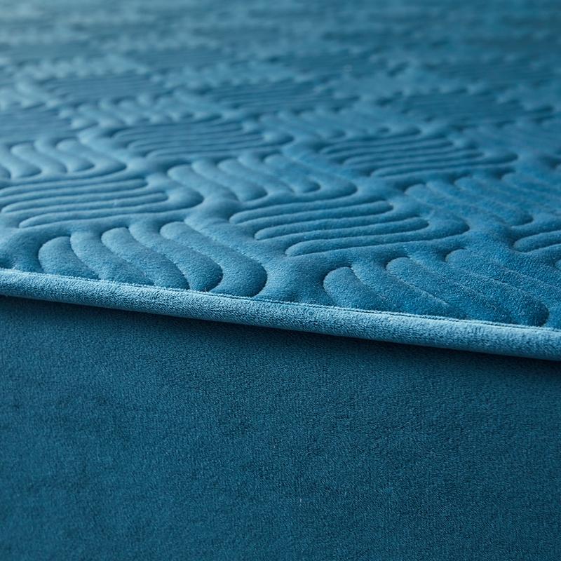 Hochwertiger, dicker, gesteppter Matratzenbezug aus kurzem Plüsch, luxuriöser, milbensicherer, weicher, warmer Stepp-Babysamt, nicht im Lieferumfang enthalten, Kissenbezug