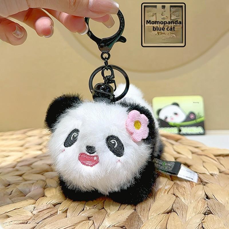 Wearing Carrying Bamboo Glasses Panda Aromatherapy Plush Keychain Pendant Bag