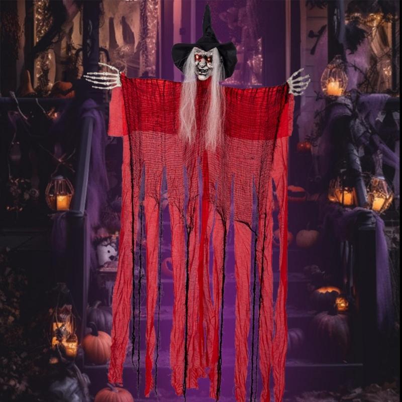 Light Up Witch Dector Halloween Animated Talking and Sound Activated Skeleton Add a Spooky Touch To Your Outdoor Decor