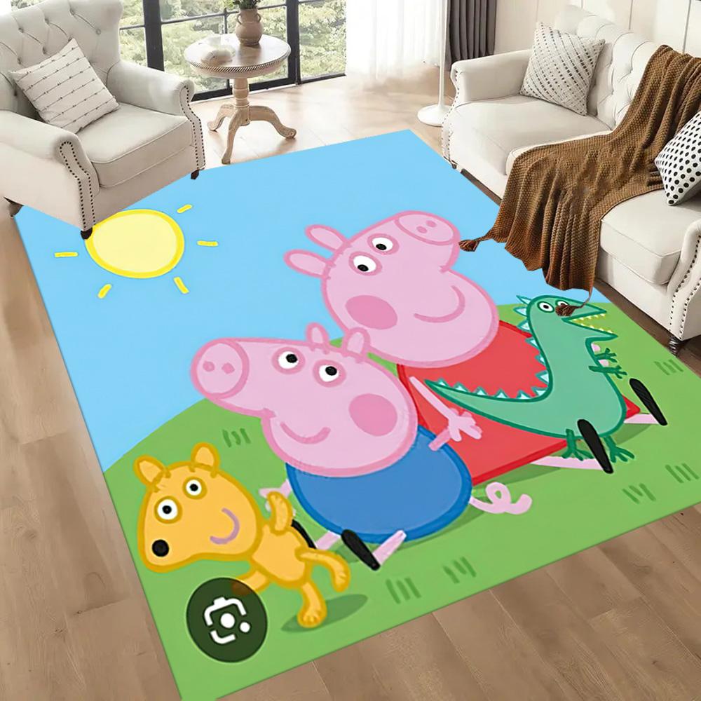 Peppa Pig And Friends Square rugs are a great choice for living rooms, bedrooms, home décor, and as gifts.