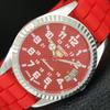 5 AUTOMATIC 6309A VINTAGE REFURBISHED JAPAN MENS RED DIAL WATCH A443996-1