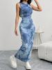 2022 Spring/Summer Women's Sexy Sleeveless Printed Midi Dress - Slimming Vest Style