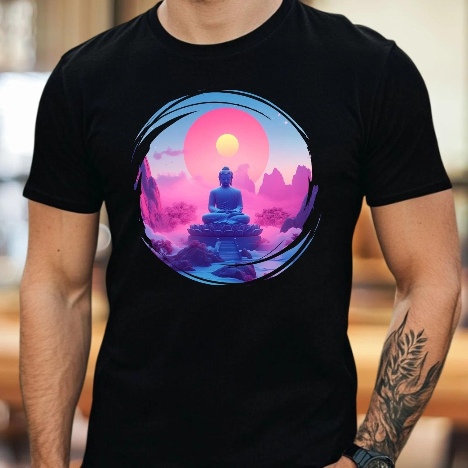 T-Shirt Herren Buddha Motiv Baumwolle Größe S bis 5XL XXL