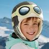 Children's Winter Pilot-Style Thickened Fleece-Lined Balaclava Hat with Goggles Ski Hat