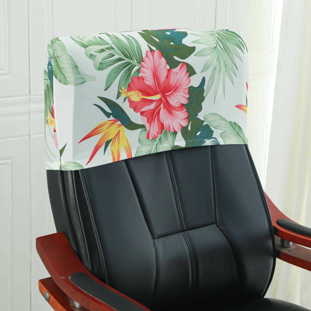 Elastic Boss Chair Headpillow Case Office Chair Cover Swivel Chair Headpillow Case Computer Chair Headpillow Seat Dustproof Head Cover