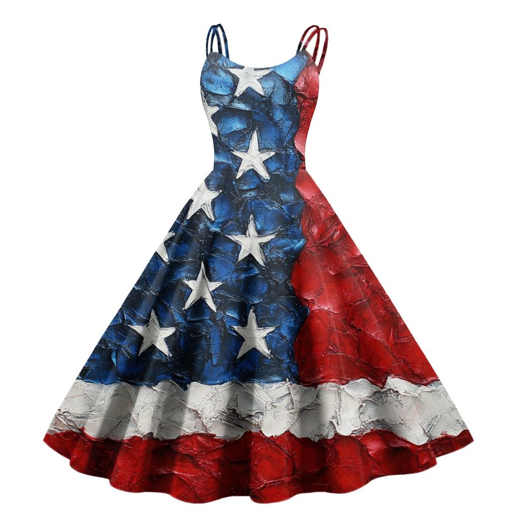 Γυναικείο casual fashion print σέξι ρετρό φόρεμα πανκ ώμου Φόρεμα ρετρό