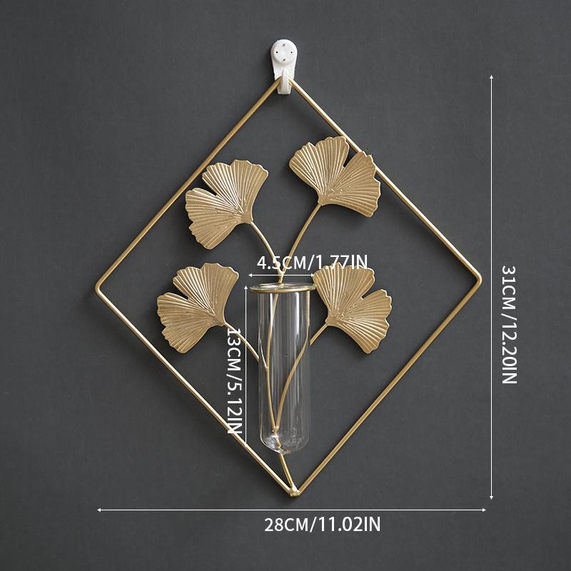 Artistic Background Crafts Wall Hanging Vases Wall Dry Flowers Ornaments Iron Home Decorations