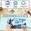 Silicone Painting Mat with Cleaning Cup Efficient Mixing Palette Drawing Pad Graffiti Mat for Kids Artists